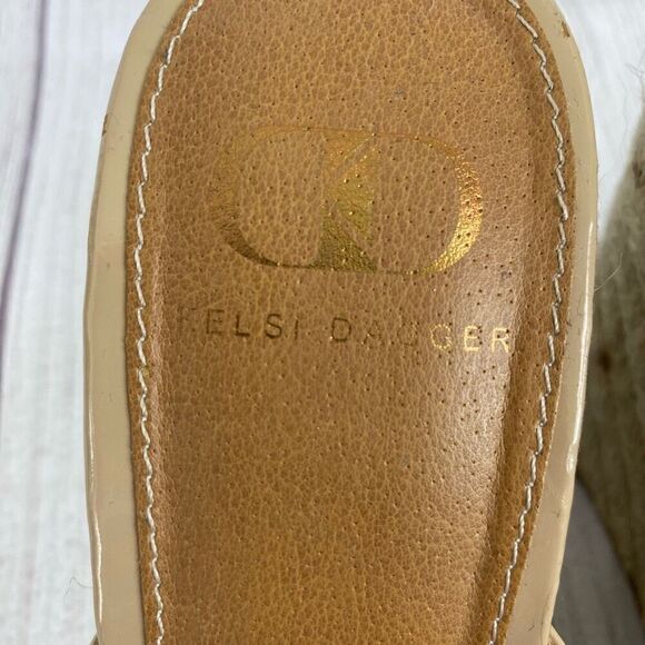 Kelsi Dagger open toe criss cross strap espadrille wedge sz 8 - Picture 5 of 9